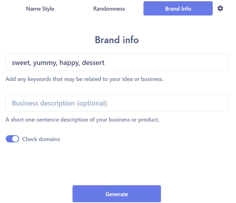 Refine in the "Brand Info" Section